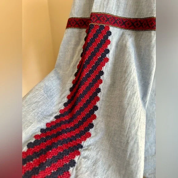 Joie “Marlen” Chambray Blouse w/ Embroidery. - Picture 11 of 13